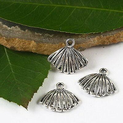 25pcs Tibetan silver shell charms H2384