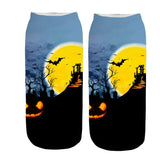 Halloween Socks pumpkin printed Sock Low Cut Ankle Socks one-side pattern only