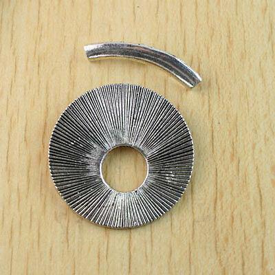 2sets Tibetan silver toggle clasp findings H1191
