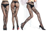 Sexy Jacquard/fishing Mesh Hollow Slim Pantyhose Socks Stockings open-crotched