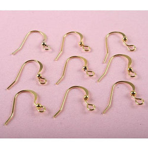 60pcs gold tone Ball  Earring Hooks design ED0123