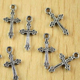 20pcs 21x12mm  Tibetan silver cross charms H2775