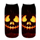 Halloween Socks pumpkin printed Sock Low Cut Ankle Socks one-side pattern only