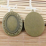 Pick 3-colors Multi-styles  oval shaped cabochon setting in 35x25mm  DIY making