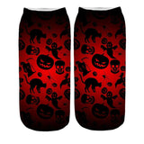 Halloween Socks pumpkin printed Sock Low Cut Ankle Socks one-side pattern only