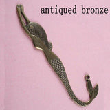 Pick Tibetan Silver /Bronze /shinny silver Color 2sided crafted mermaid bookmark