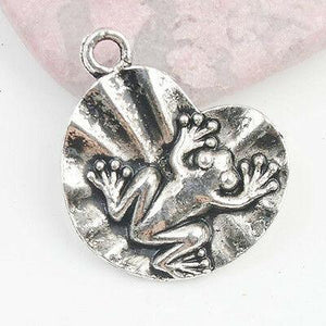 Tibetan Silver mini frog design charms 20pcs EF0040