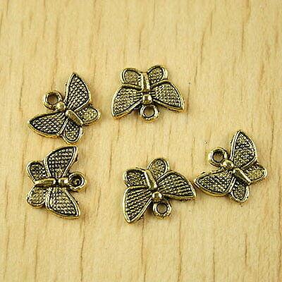 20pcs dark gold-tone butterfly charms findings h1985