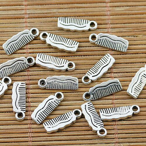 40pcs Tibetan silver little comb charms EF1390