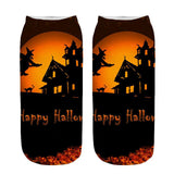 Halloween Socks pumpkin printed Sock Low Cut Ankle Socks one-side pattern only