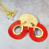 Fashion Bohemian Earrings Hook Tassel Fringe Boho Dangle Earrings Jewelry 1 Pair