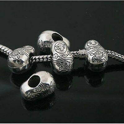 8pcs Tibetan Silver delicate spacer Beads Fit European Bracelet l0027