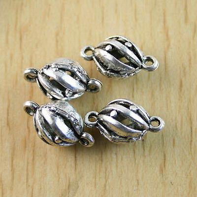 6Pcs Tibetan silver  round shape Link charms H1170