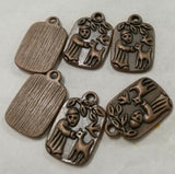 antiqued bronze /copper/ tibetan silver color elder branch pattern charms