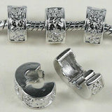 Multi-styles 18KGP EUROPEAN STOPPER CLIP/LOCKS BEADS FINDINGS FIT BRACELET