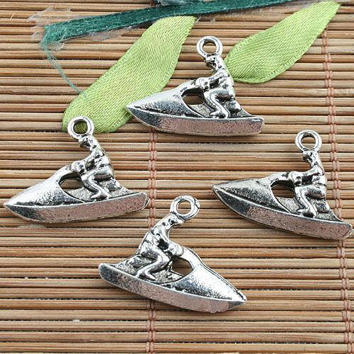 5pcs Tibetan silver motorboat charm pendants G169
