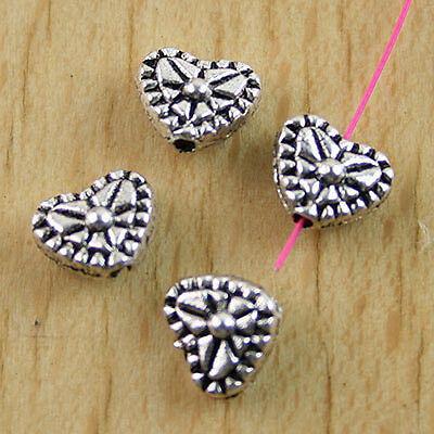 40pcs Tibetan Silver heart shape spacer beads h0370