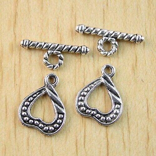 3-colors to choose  heart shaped toggle clasps  findings diy making