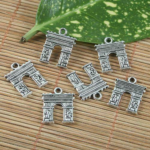 16pcs antiqued silver Triumphal Arch pendant G1232