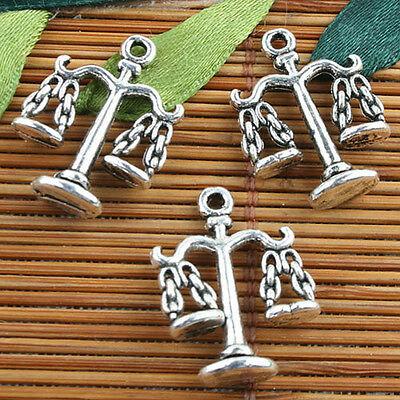 Tibetan Silver 2sided scales  justice design charms 10pcs EF0093