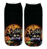 Halloween Socks pumpkin printed Sock Low Cut Ankle Socks one-side pattern only