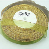 1roll 50 Yards gold-edge Sheer Organza Ribbon,20mm Wide assorted free ship