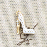 8pcs Charms 2 Sided High Heels Shoes 14x16mmAntique Silver Color Pendants DIY Crafts Making Findings Handmade Tibetan Jewelry