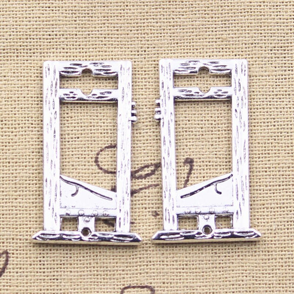 8pcs Charms Beheading Stand 37x21mm Antique Silver Color Pendants DIY Crafts Making Findings Handmade Tibetan Jewelry