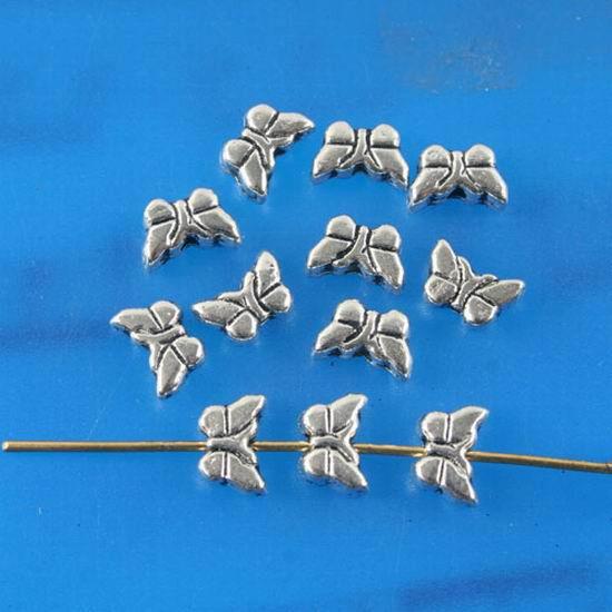 80pcs Tibetan silver butterfly spacer beads h2463
