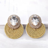 Fashion Jewelry Stud Earring Colorfull Rope Round Earring Sapphire Earring