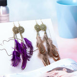 Fashion Jewelry Hook Earring feather Long tassel Earring