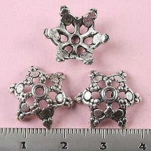 24pcs Tibetan silver flower charms findings h1544