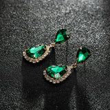 Fashion Jewelry Stud Earring crystal Diamond water drop Shaped Earring