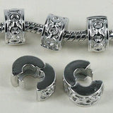 Multi-styles 18KGP EUROPEAN STOPPER CLIP/LOCKS BEADS FINDINGS FIT BRACELET