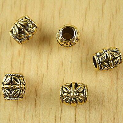 10pcs dark gold-tone flower bead fit bracelet h2331