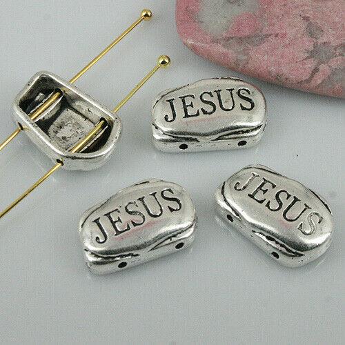 8pcs tibetan silver color JESUS religious cover findings EF0442