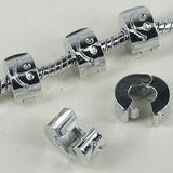 Multi-styles 18KGP EUROPEAN STOPPER CLIP/LOCKS BEADS FINDINGS FIT BRACELET