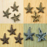Four colors for the starfish design charms in 23x18.8mm  DIY making  to choose