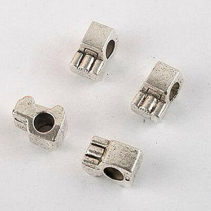 16pcs dark silver-tone jeep bead fit bracelet 8352