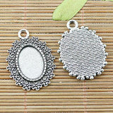 3colors to pick  flowers rim oval shaped cabochon settings EF2467-2469