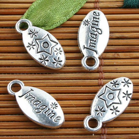 Tibetan Silver color Imagine charms 20pcs EF0088