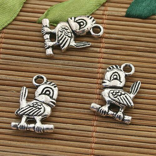 8pcs Tibetan silver two sides cute bird design pendant h5062