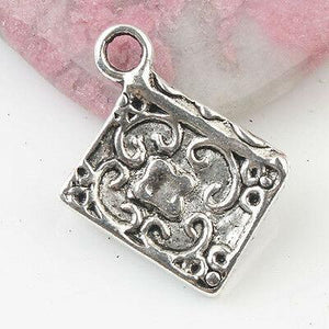 Tibetan Silver color book design charms 15pcs EF0081