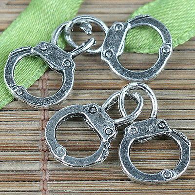 1000pcs Tibetan Silver color handcuffs design charms EF0337
