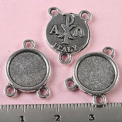 10pcs Tibetan silver color Italy symbol charms connector h0406