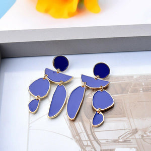 Fashion Jewelry Stud Earring irregular geometric Oil Drip Earring