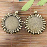 Mixed 2colors in a unit round cabochon settings photo frame 8pc(EF2538/EF2539)