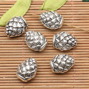 60pcs tibetan silver tone 2sided lotus flower Spacer beads h0713