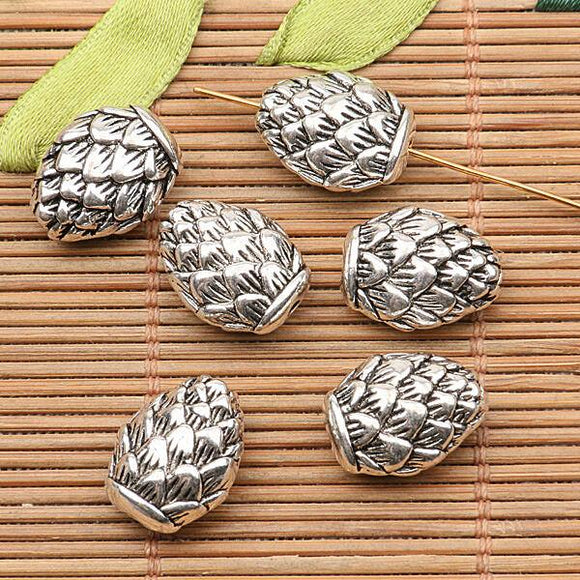 60pcs tibetan silver tone 2sided lotus flower Spacer beads h0713