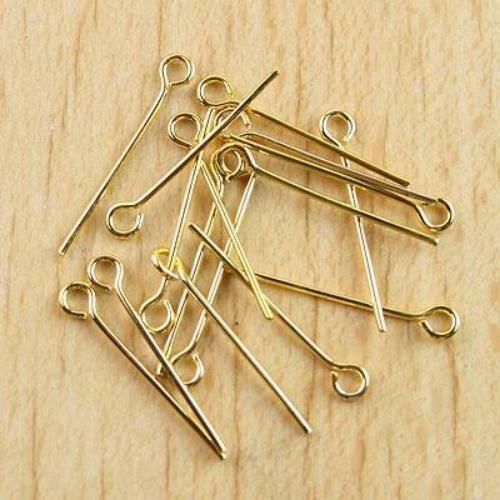 200 PCS lot 0.7mm thick  gold-tone Eye Pin Findings jewery making